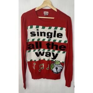 Spencer's Red, White, Green 'Single All The Way' Holiday Sweater